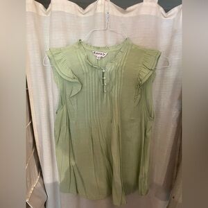 Nanette Lepore Light Green Textured Top